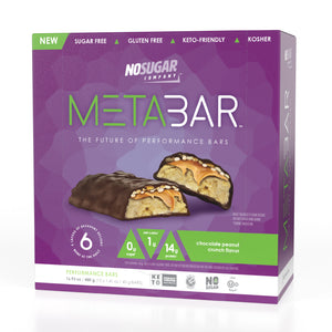 No Sugar METABAR Chocolate Peanut Crunch - 12 bars, 40g (1.41oz) per Bar