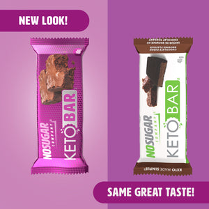 No Sugar Bar Chocolate Fudge Brownie 12ct US (New Look!)