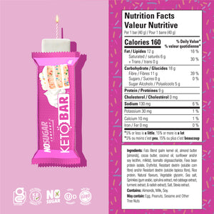 No Sugar Keto Bar Birthday Cake - 12 Bars (New Look!)