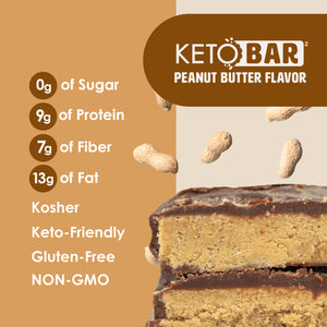 No Sugar Keto Bar Chocolate Peanut Butter - 12 Bars