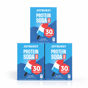 NEW! Joyburst Protein Soda Max 30g Icy Pop 12ct US