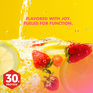NEW! Joyburst Protein Soda Max 30g Strawberry Lemonade 12ct US