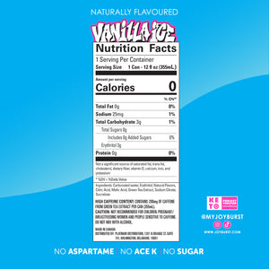 Joyburst Energy Drink Vanilla Ice - 12 cans