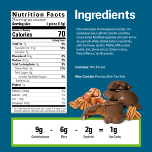 No Sugar Keto Shellz Chocolatey Caramel Pecan - 25 pieces