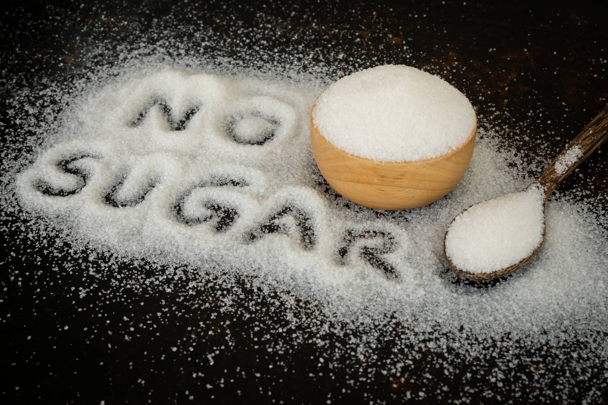 No Sugar written in sugar