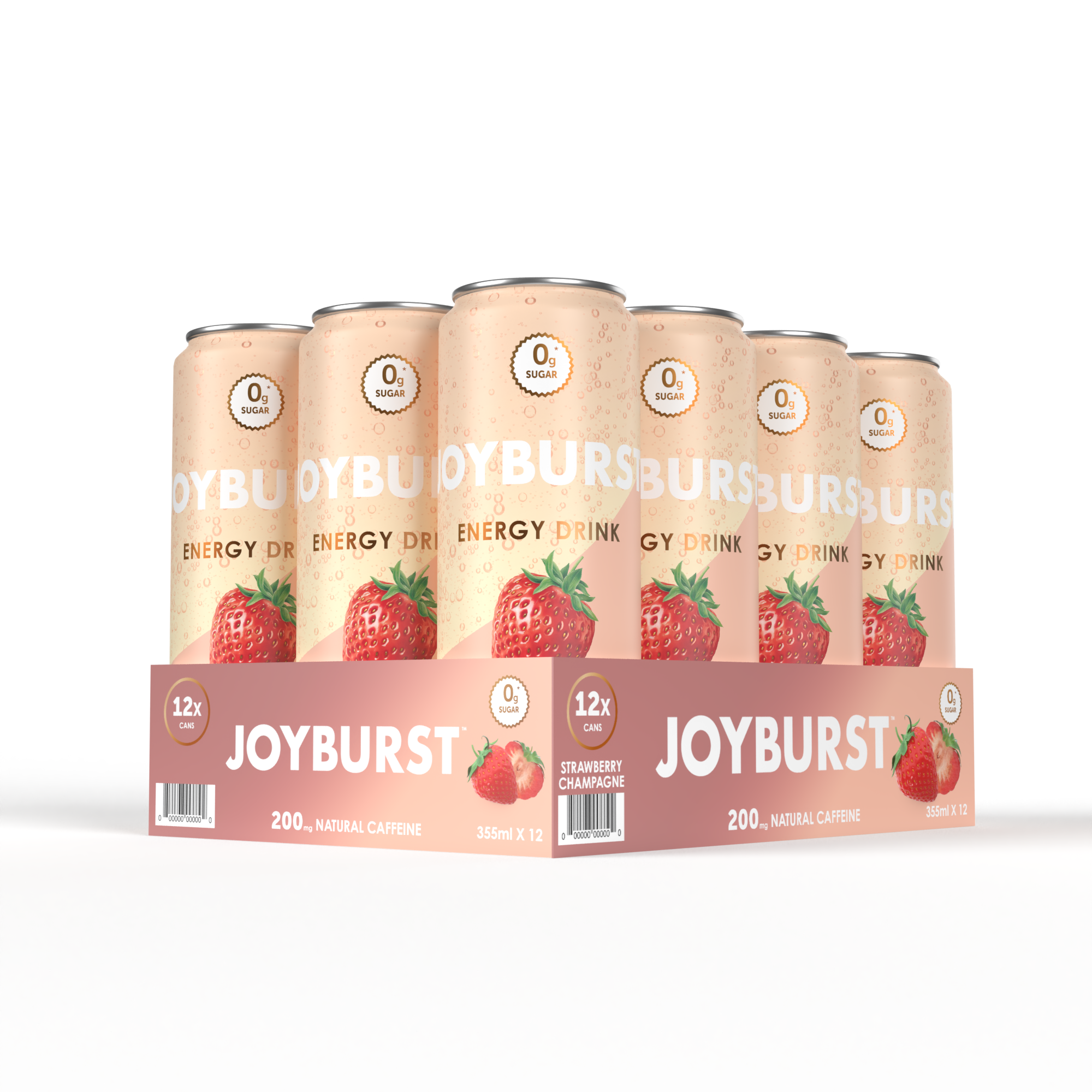 Joyburst Energy Drink Strawberry Champagne - 12 cans