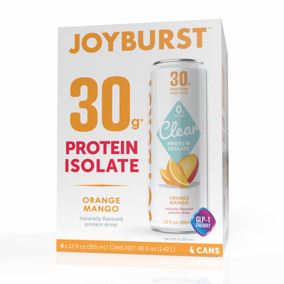 Joyburst Clear Protein - Orange Mango Flavor - 4ct