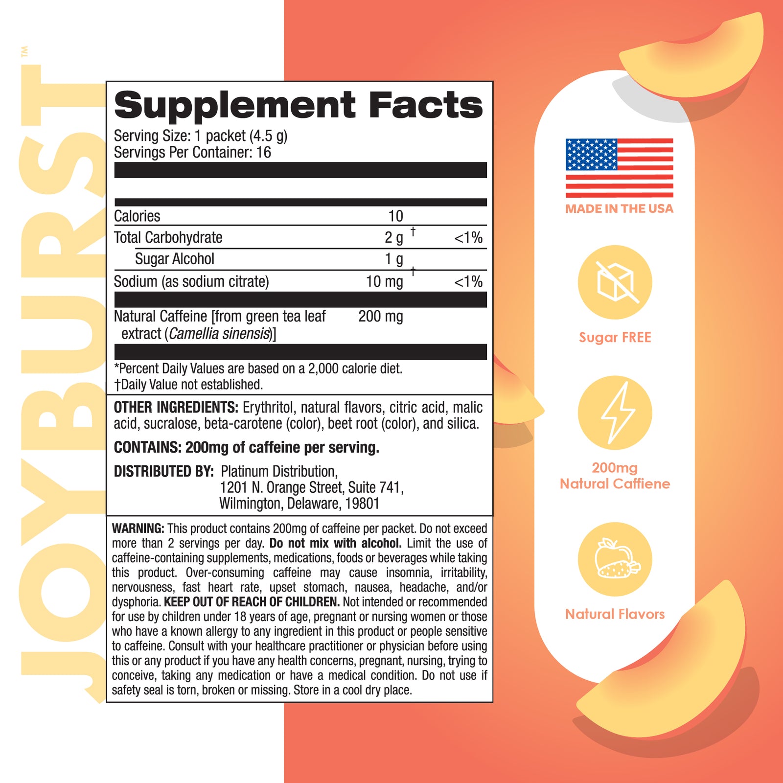 Joyburst Energy Stick - Peach Mango