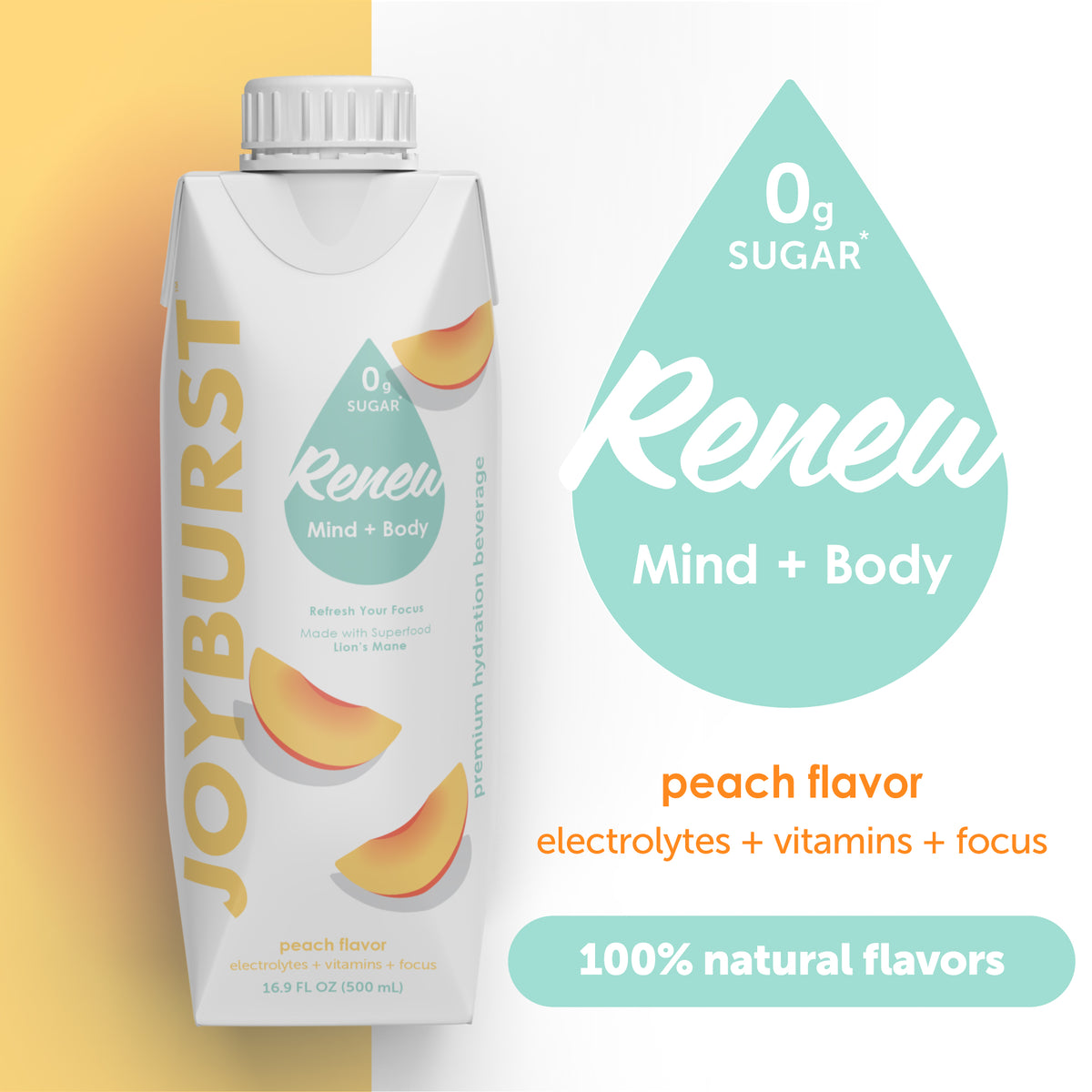 Joyburst Hydration Peach - 18 Pack