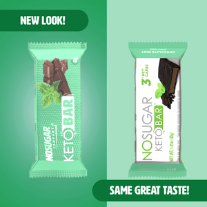 No Sugar Bar Chocolate Mint 12ct (New Look!)