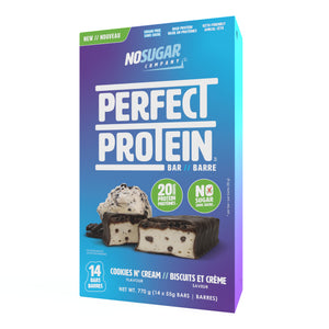 Perfect Protein Bar - Cookies and Cream Flavour - 14 Bars, 55g (27.16oz) per Bar