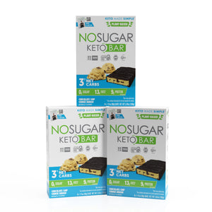 No Sugar Keto Bar Chocolate Chip Cookie Dough - 12 Bars (3 x4ct)
