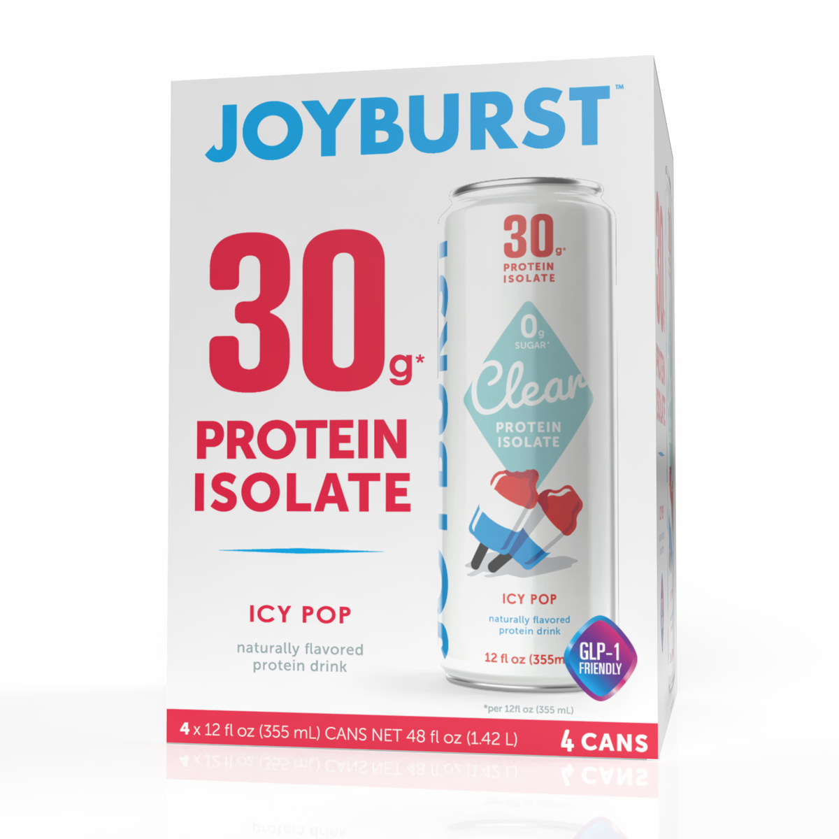 Joyburst Clear Protein - Icy Pop Flavor - 4ct