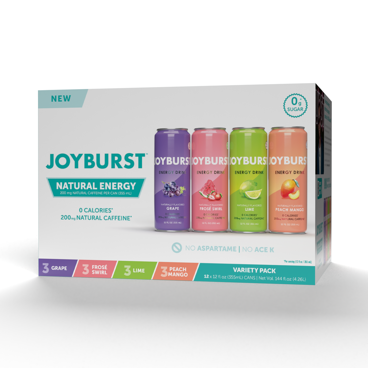 Joyburst Energy Drink Variety Pack - 12 pack