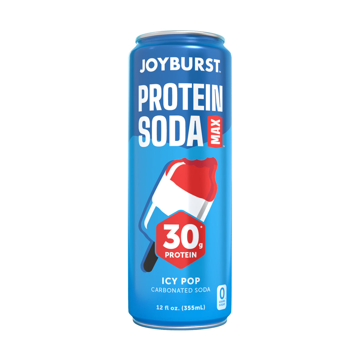NEW! Joyburst Protein Soda Max 30g Icy Pop 12ct US