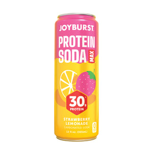 NEW! Joyburst Protein Soda Max 30g Strawberry Lemonade 12ct US