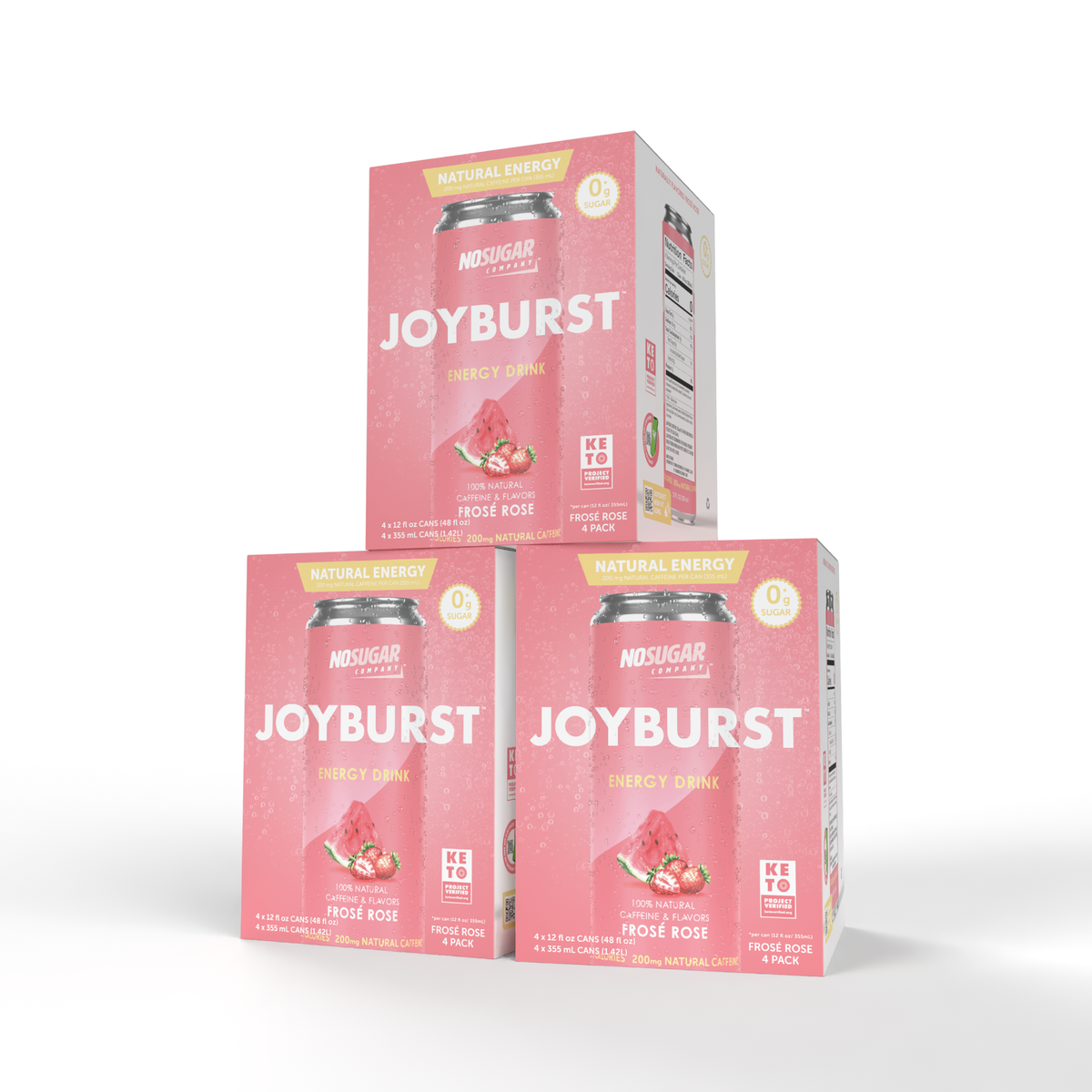 Joyburst Energy Drink Frose Rose - 12 pack (3 x 4ct)