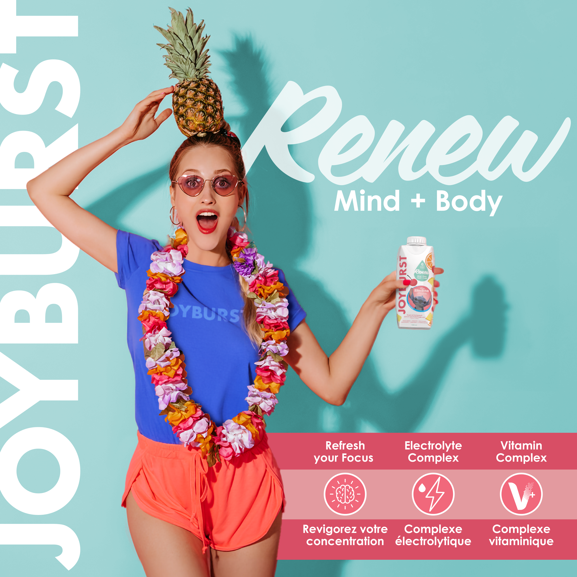 NEW! Joyburst Renew Hydration Tropical Fruit Punch Flavor - 18 
