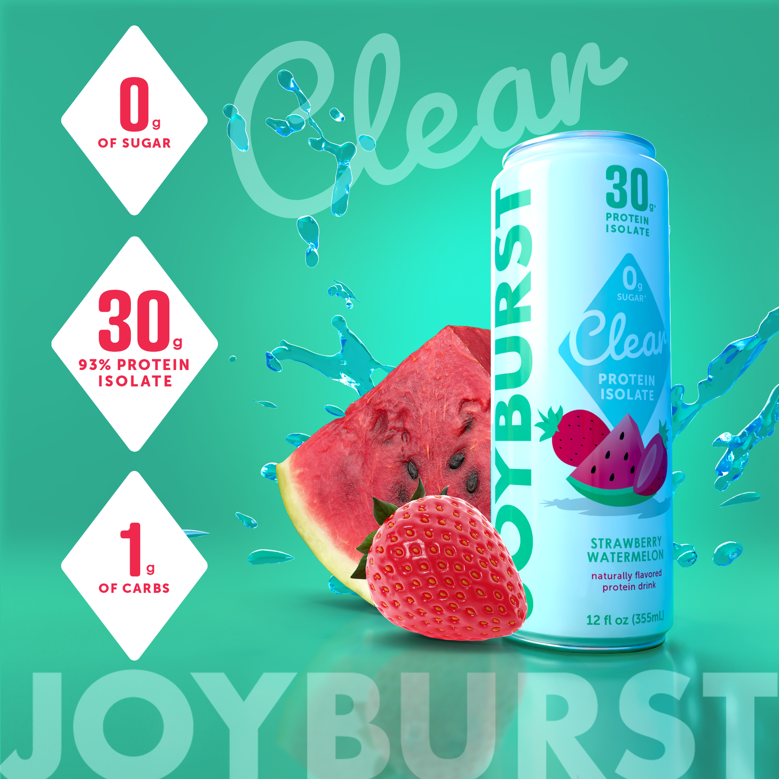 Joyburst Clear Protein - Strawberry Watermelon - 4ct