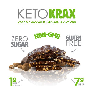 No Sugar Keto Krax Dark Chocolatey Almond & Sea Salt 200g