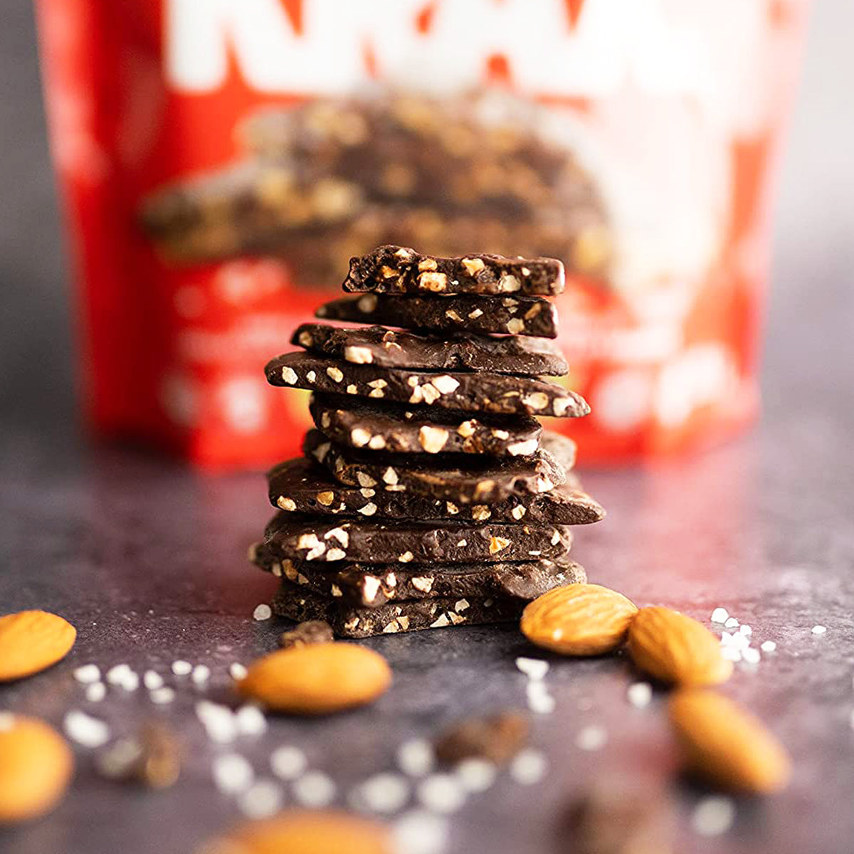 No Sugar Keto Krax Dark Chocolatey Almond & Sea Salt 200g