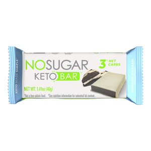 No Sugar Keto Bar Cookies and Cream - 12 Bars