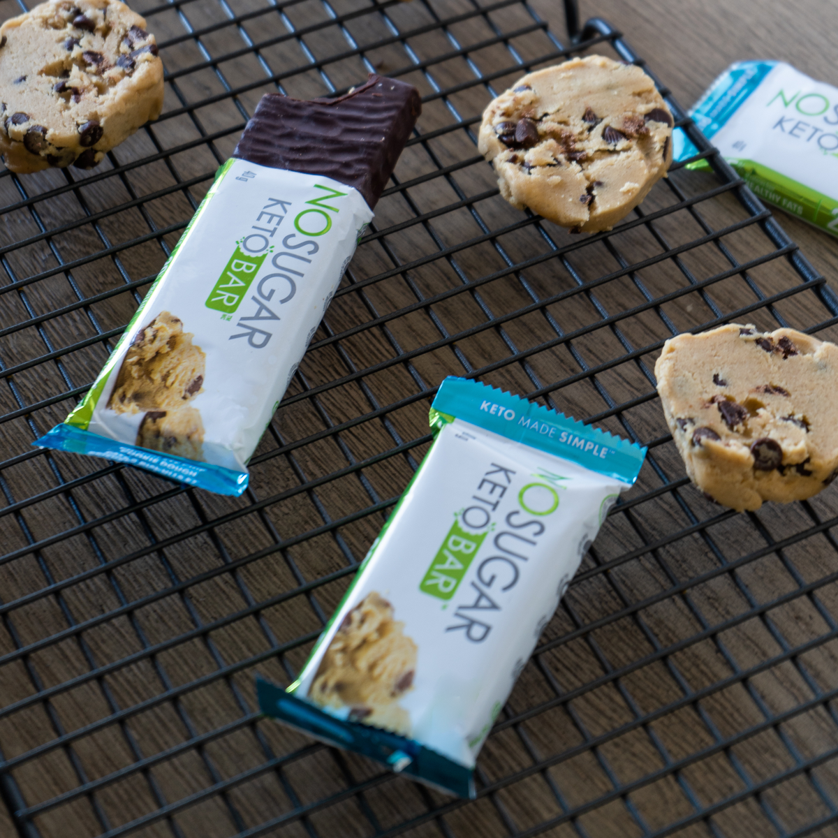 No Sugar Keto Bar Chocolate Chip Cookie Dough - 12 Bars