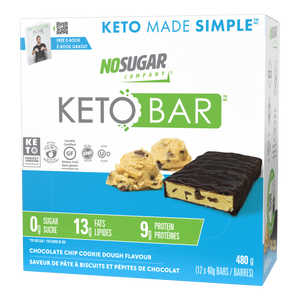 No Sugar Keto Bar Chocolate Chip Cookie Dough - 12 Bars