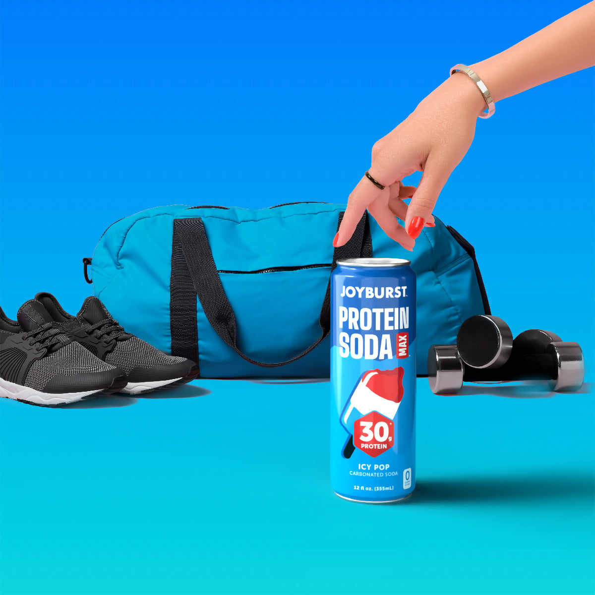 NEW! Joyburst Protein Soda Max 30g Icy Pop 12ct US