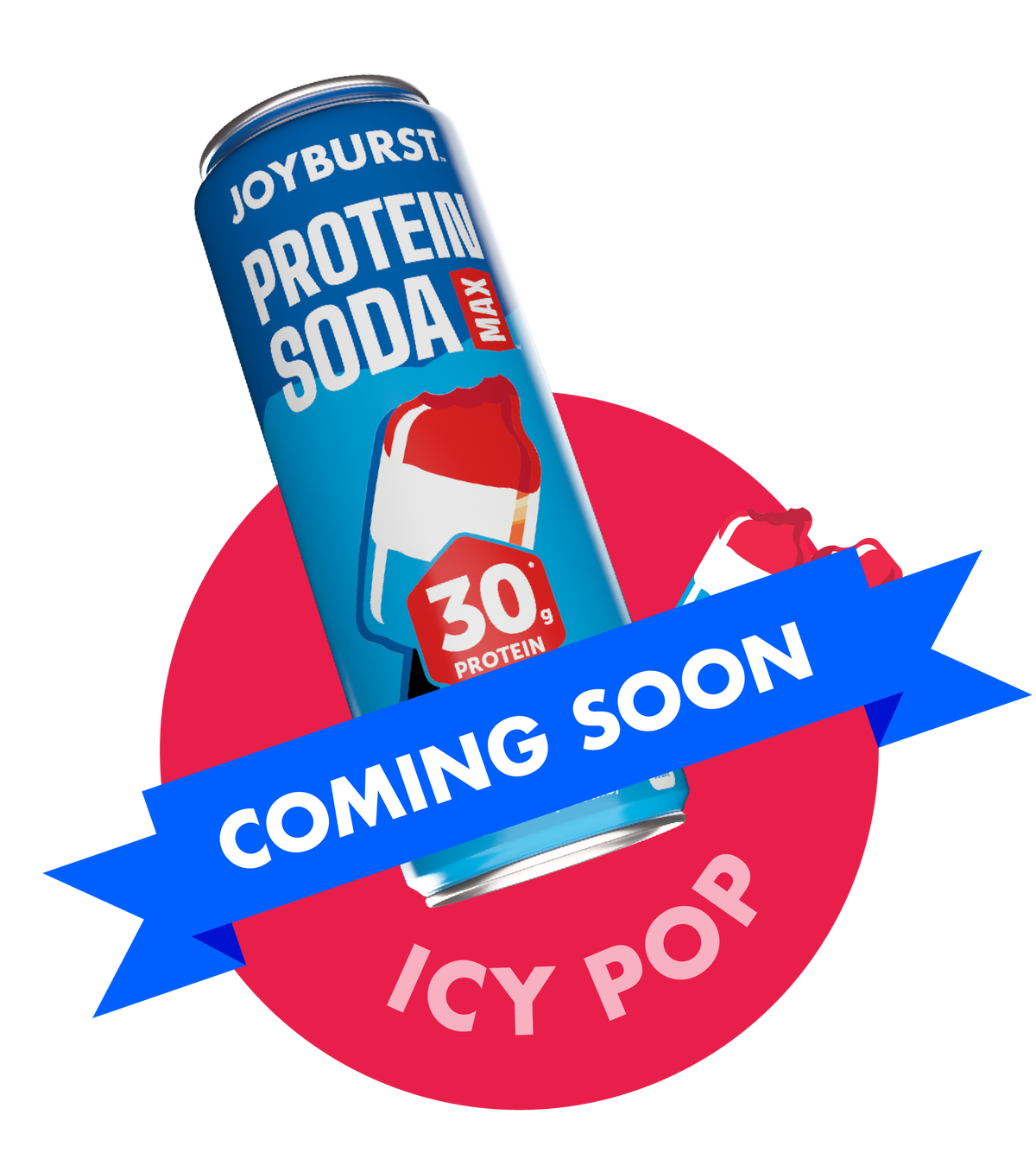 NEW! Joyburst Protein Soda Max 30g Icy Pop 15ct US