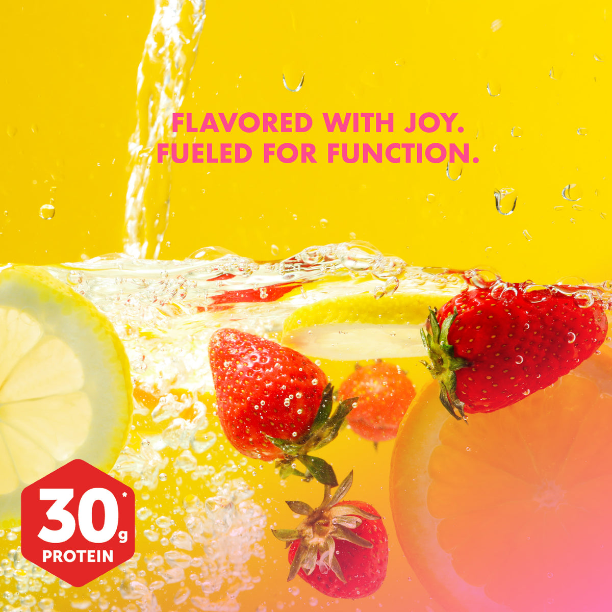 NEW! Joyburst Protein Soda Max 30g Strawberry Lemonade 12ct US