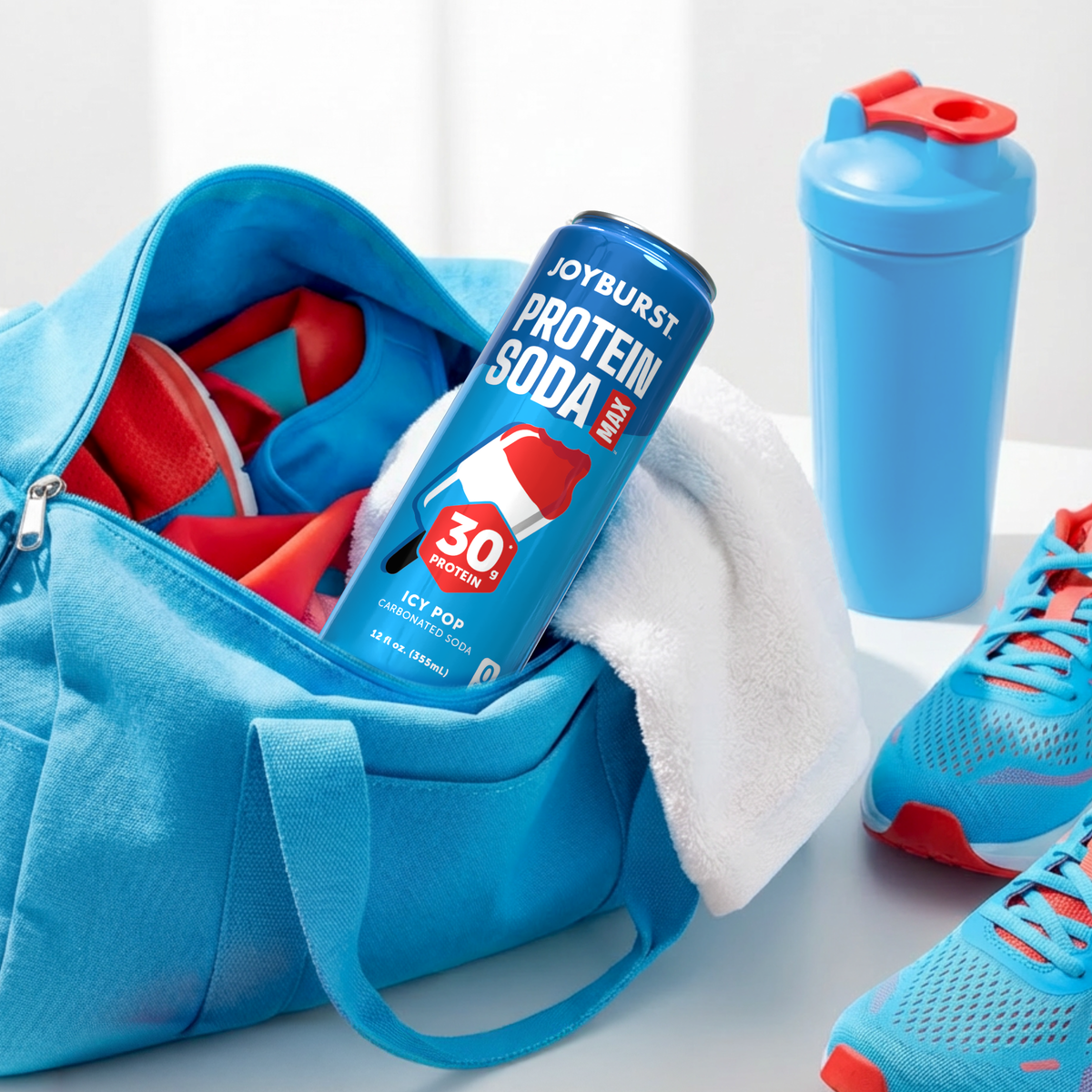 NEW! Joyburst Protein Soda Max 30g Icy Pop 15ct US