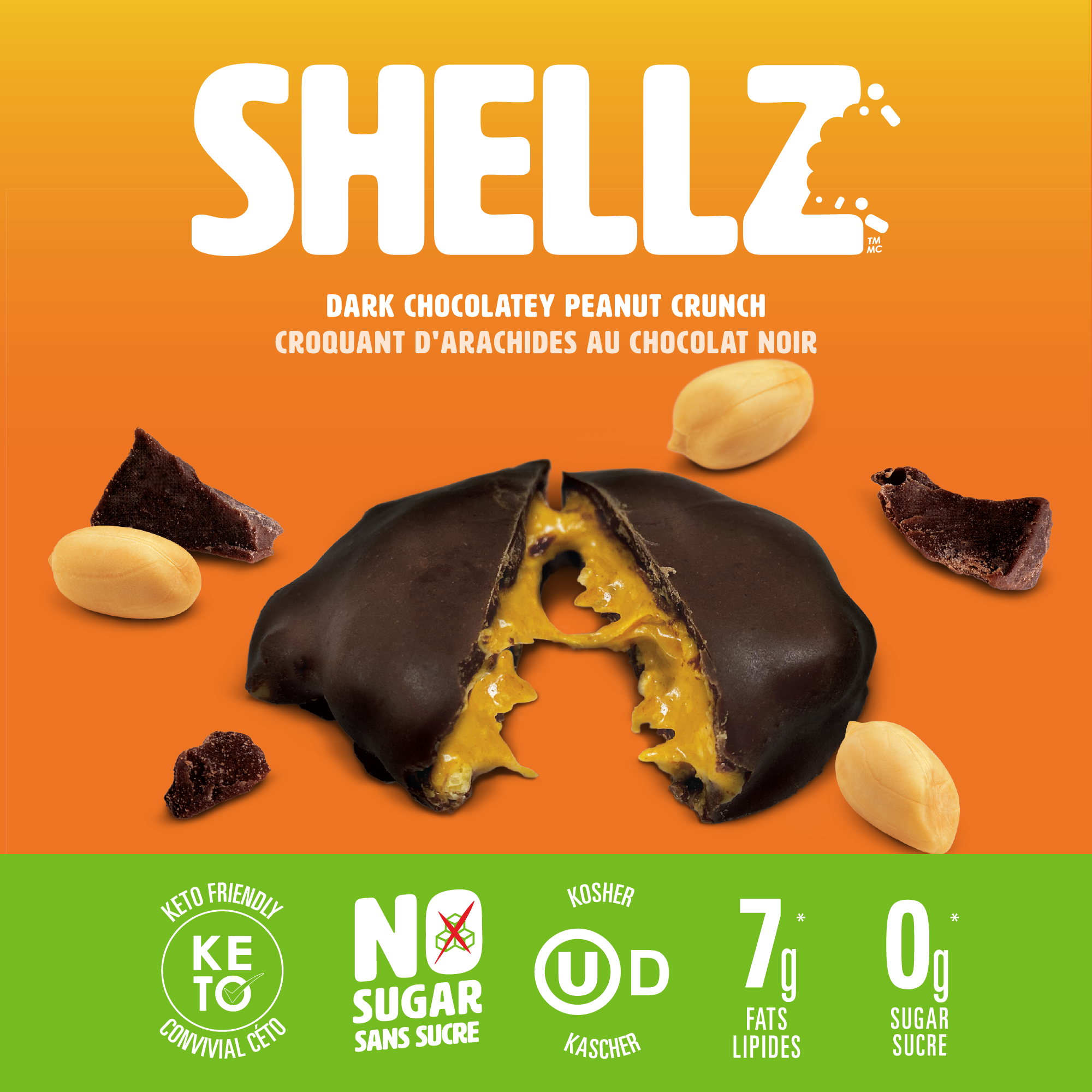 No Sugar Keto Shellz Chocolatey Peanut Crunch | The No Sugar