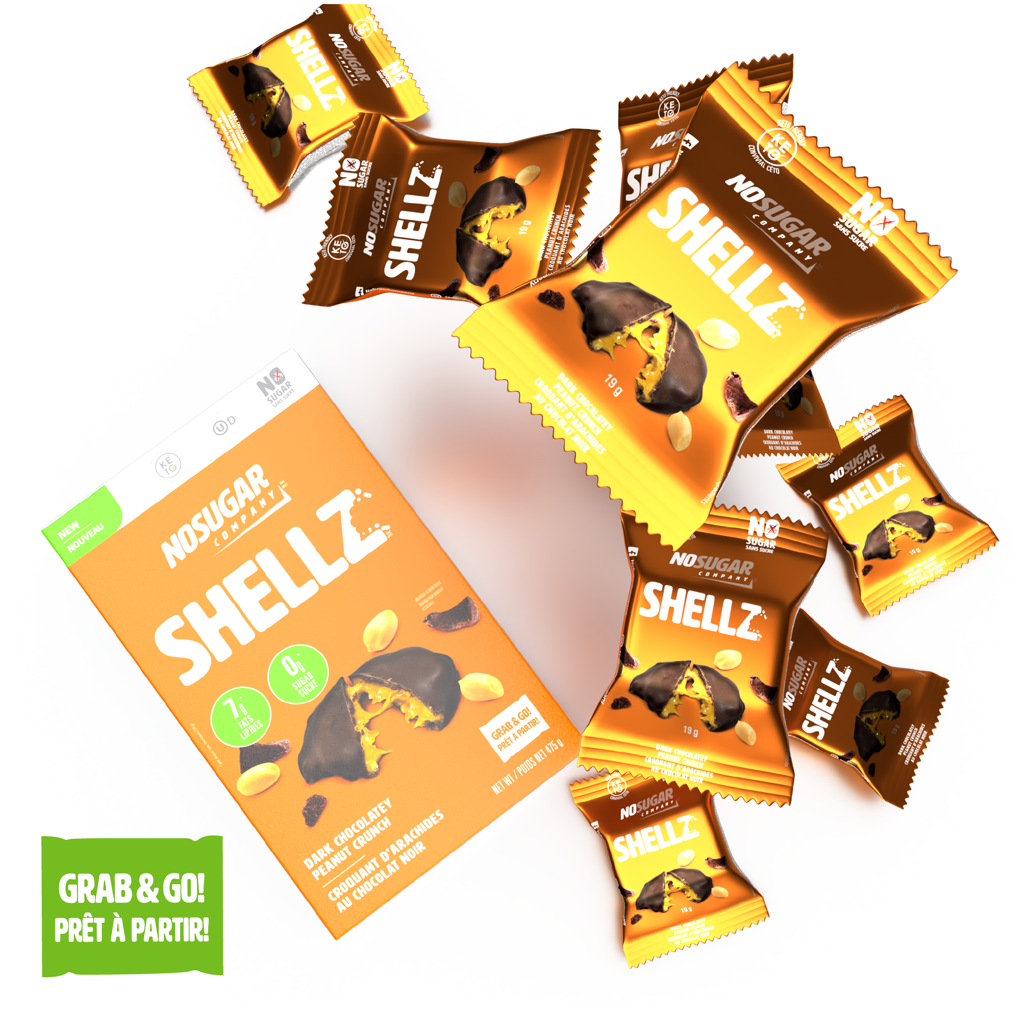 No Sugar Keto Shellz Chocolatey Peanut Crunch | The No Sugar
