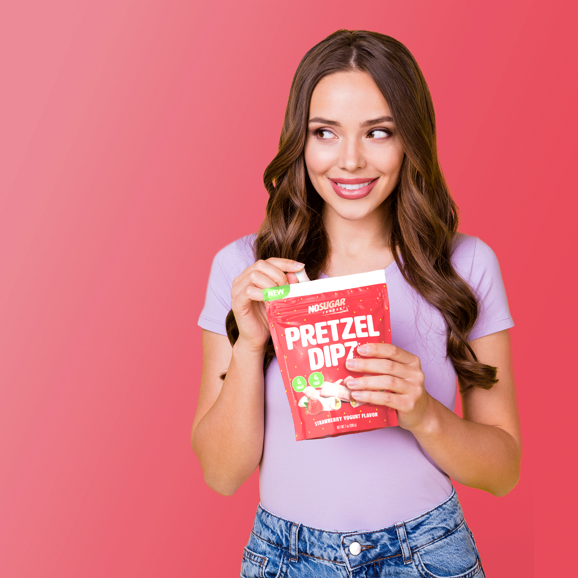 No Sugar Pretzel Dipz Strawberry Yogurt Flavor - No Sugar Company Inc.