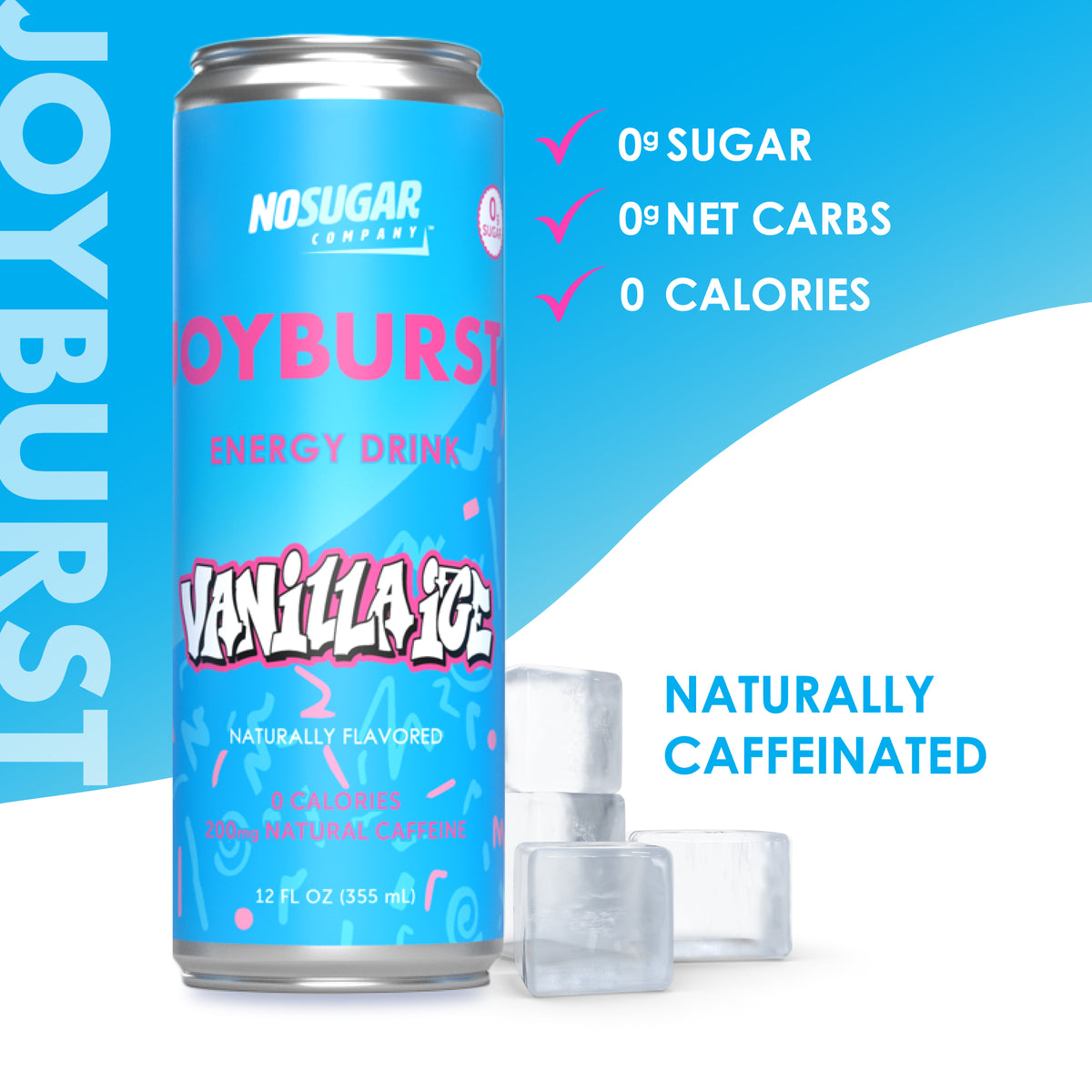 Joyburst Energy Drink Vanilla Ice - 12 cans