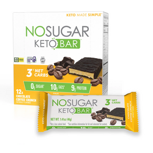 No Sugar Keto Bar Chocolate Coffee Crunch – 12 bars