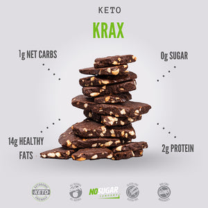 No Sugar Keto Krax Dark Chocolatey Mint & Almond - 490g