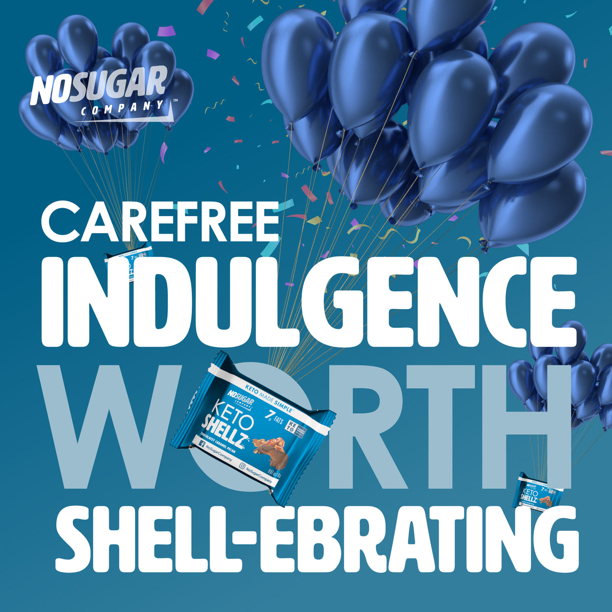 No Sugar Keto Shellz Chocolatey Caramel Pecan - 25 pieces